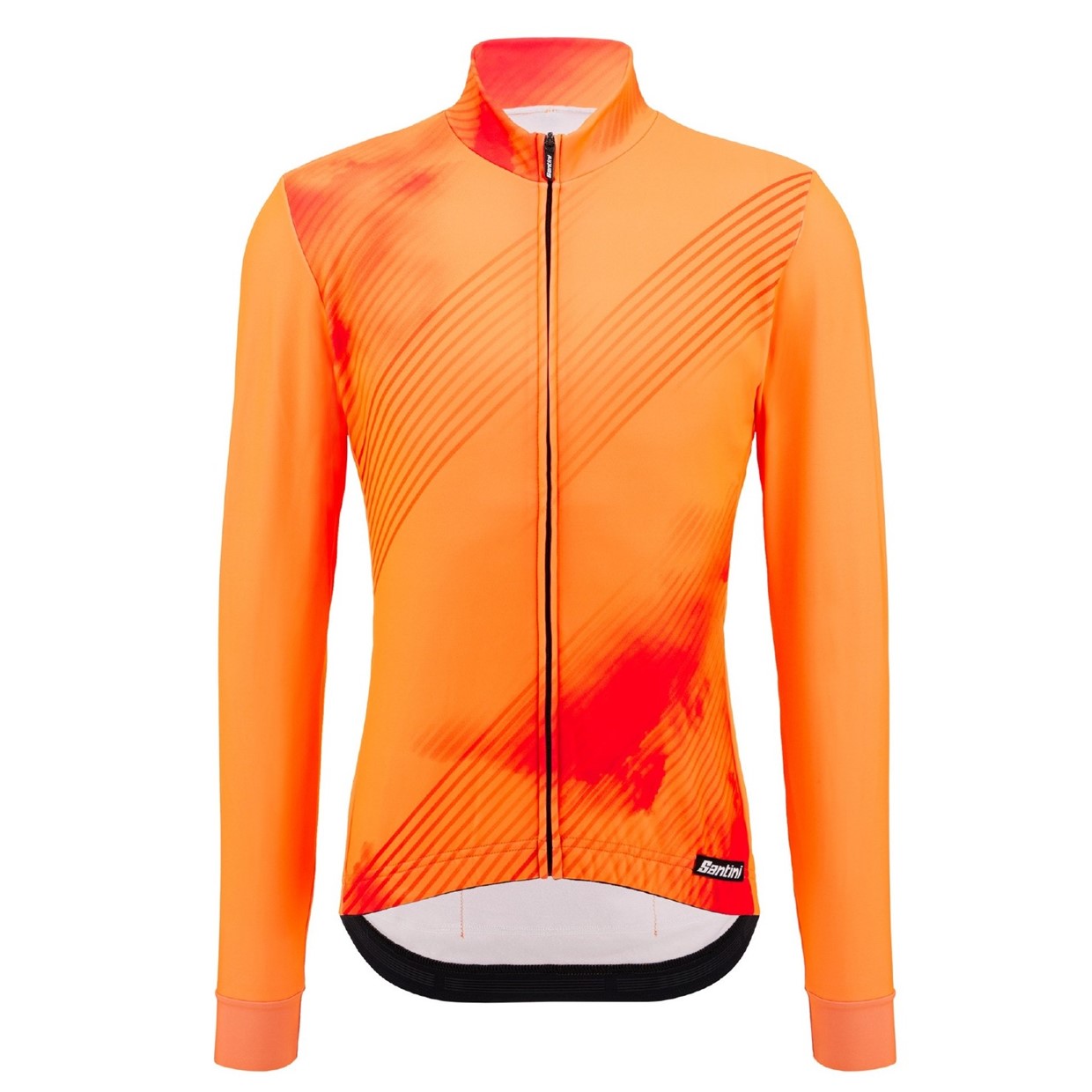Santini Men's Pure Dye Thermal Long Sleeve 4W Jersey