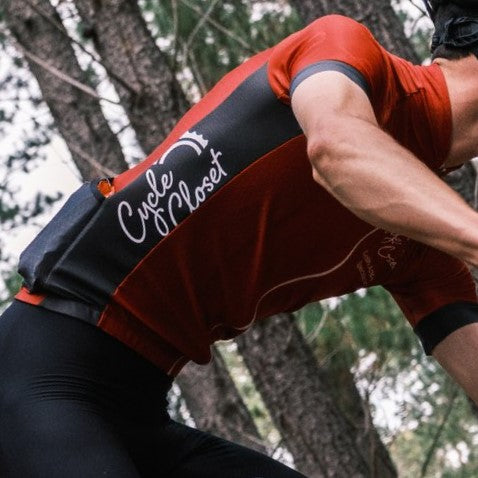 Cycling jersey on rider