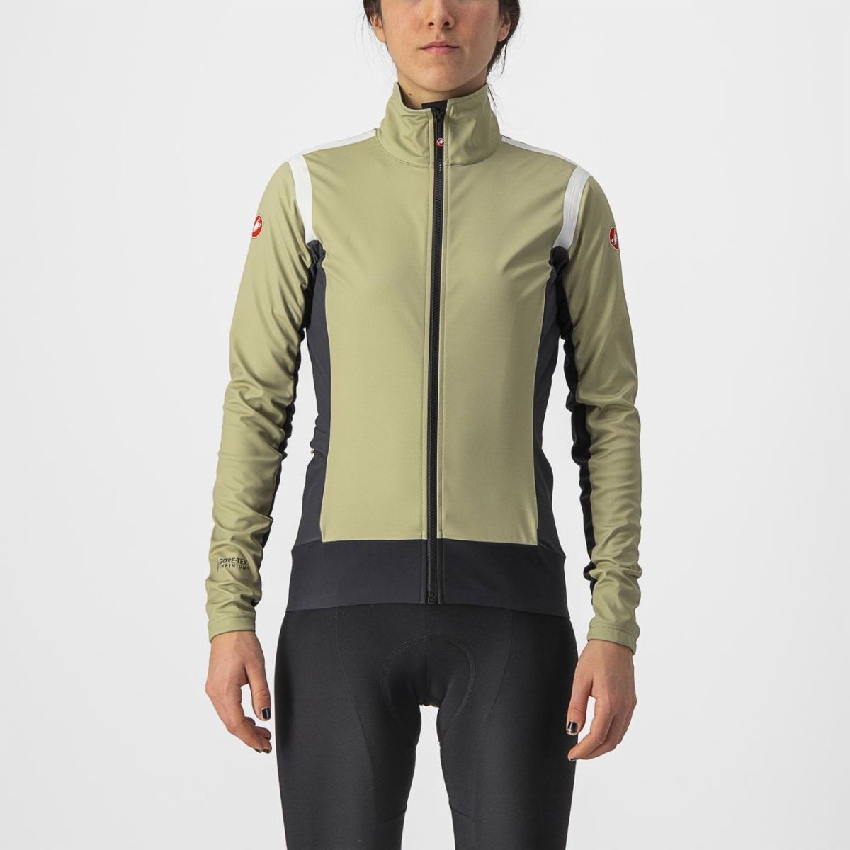 Castelli Women's Alpha RoS 2 W Light Jacket Green Tea/Dark Gray-White