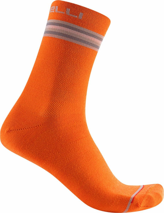 Castelli Women's Go W 15 Sock Melon/Nickel Gray