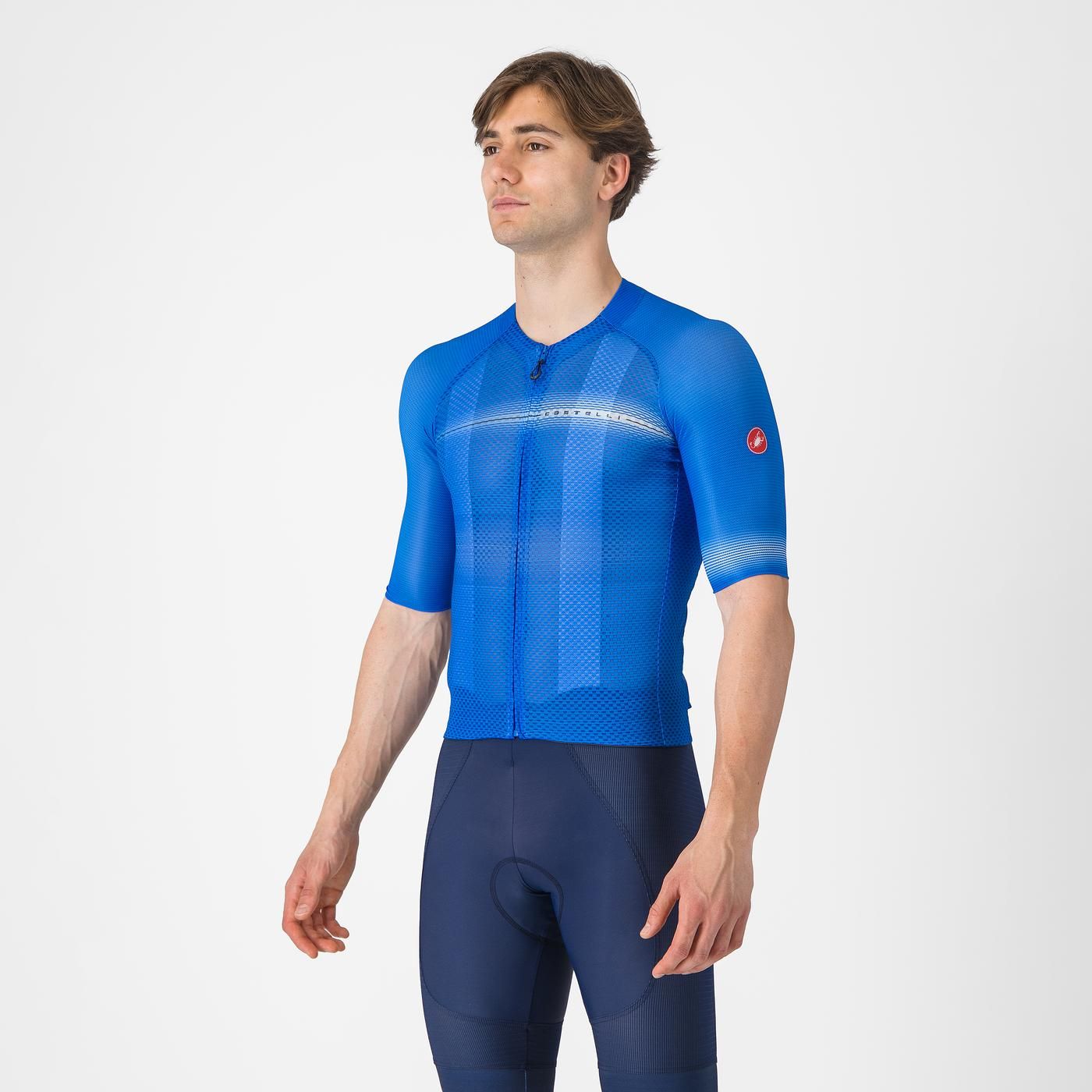 Castelli Men's Climber'S A/C Jersey Azzurro Italia/Belgian Blue