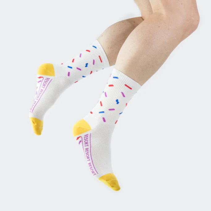 Ten Speed Hero Sprinkles Ribbed Crew Socks