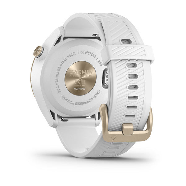 Garmin Approach S40 GPS Golf Watch - Light Gold with White Band