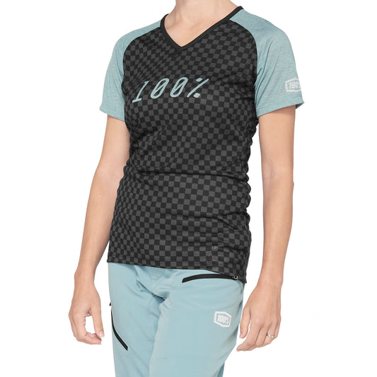 AIRMATIC Women's Jersey Seafoam Checkers 