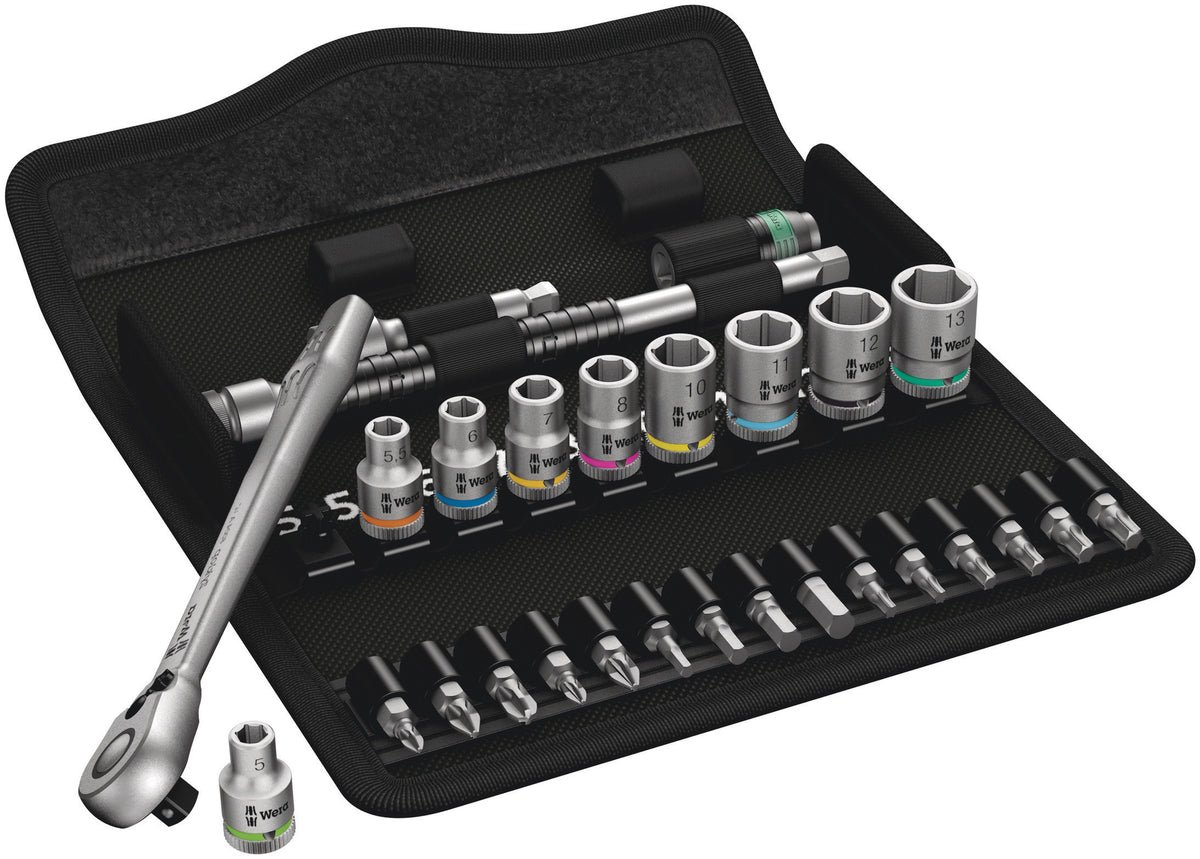 8100 SA 8 Zyklop Metal Ratchet Set with switch lever  1/4" drive  metric