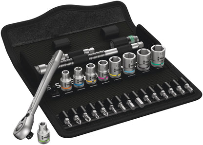 8100 SA 8 Zyklop Metal Ratchet Set with switch lever  1/4" drive  metric