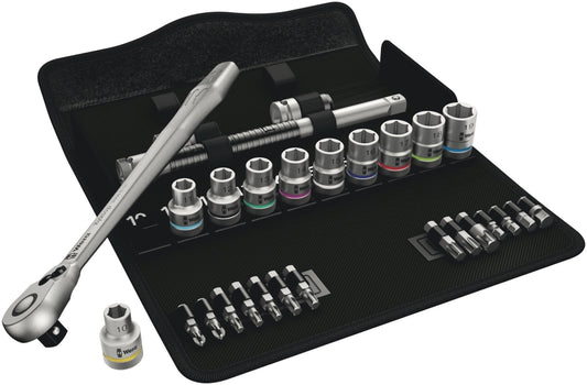 8100 SC 8 Zyklop Metal Ratchet Set with switch lever  1/2" drive  metric