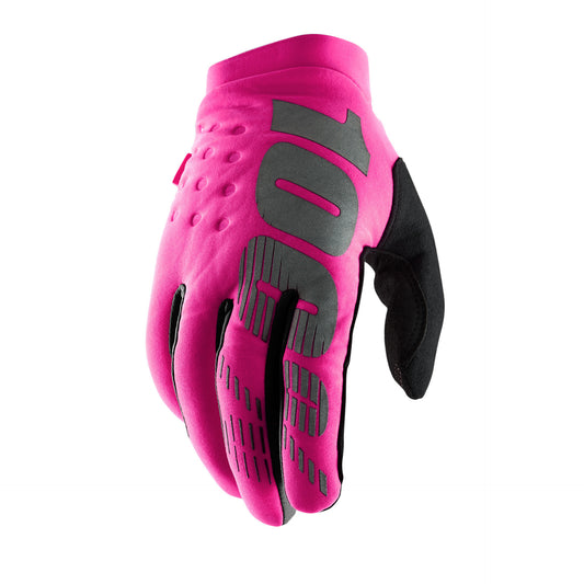 BRISKER Womens Gloves Neon Pink/Black