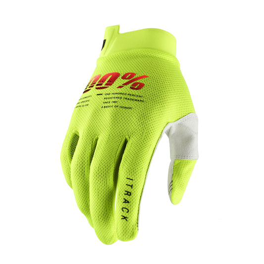 ITRACK Youth Gloves Fluo Yellow