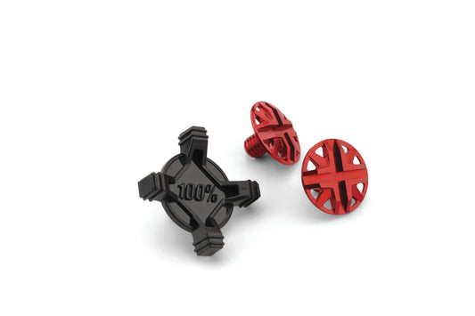 AIRCRAFT Visor Screw Kit Red