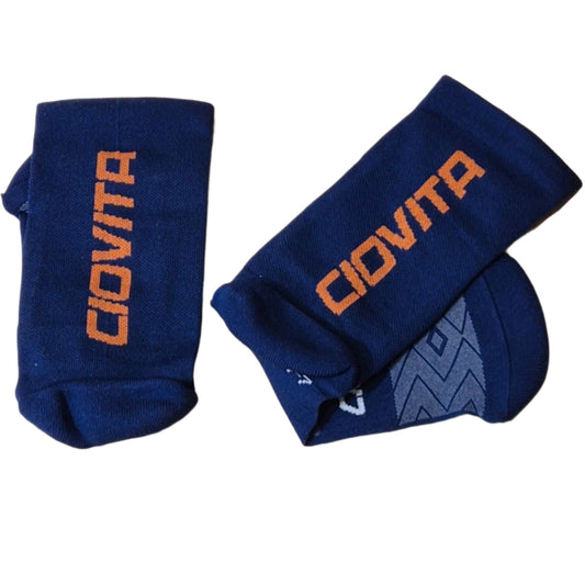 Ciovita Navy-Orange Crew Socks