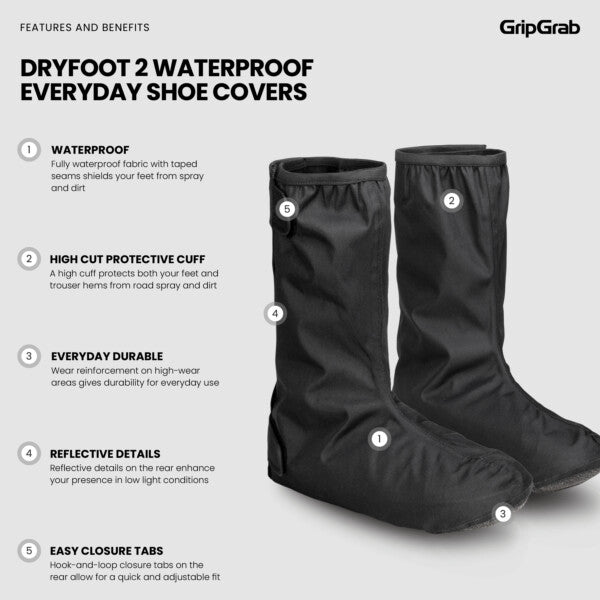 GripGrab DryFoot Waterproof Everyday Shoe Covers V2