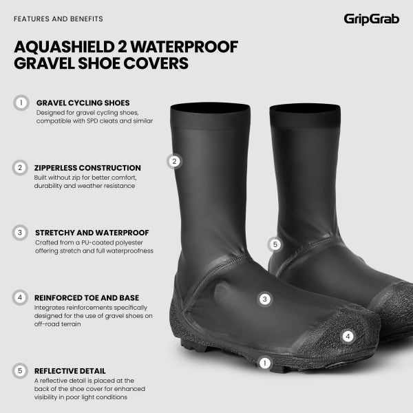 GripGrab AquaShield 2 防水グラベルシューズカバー