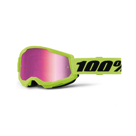 STRATA 2 YOUTH Goggle Neon Yellow - Mirror Pink