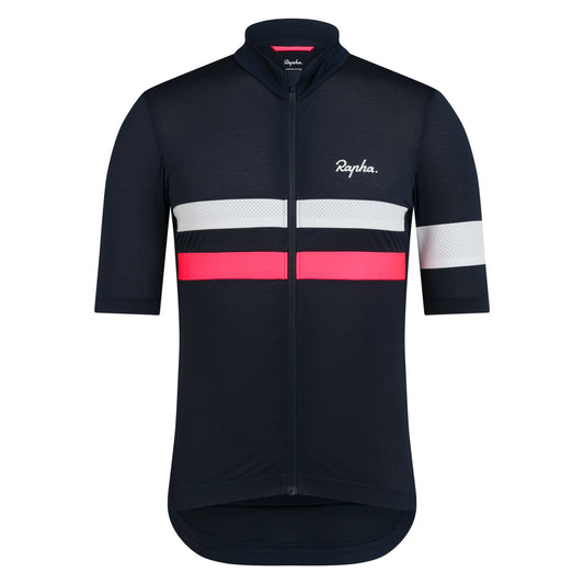Men's Brevet Lightweight Jersey Dark Navy/Silver/High-Vis Pink