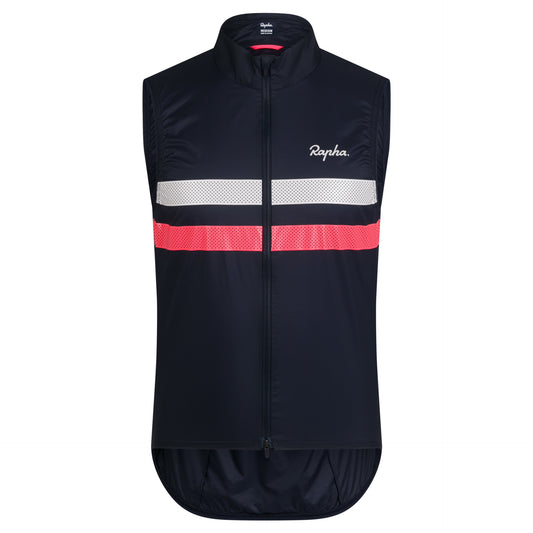 Men's Brevet Gilet Dark Navy/Hi-Vis Pink