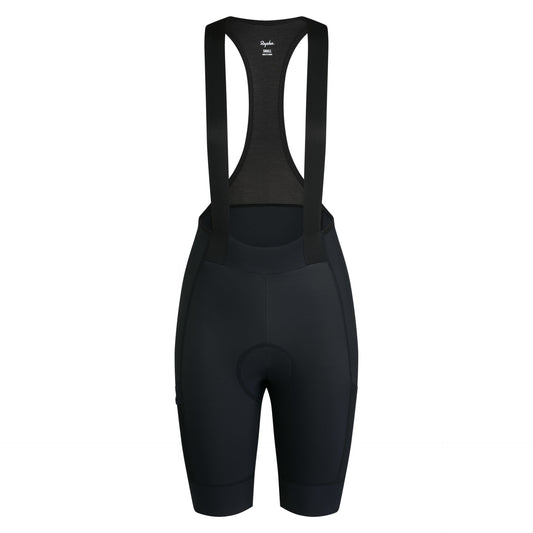 Women's Brevet Element Cargo Bib Shorts Black/White