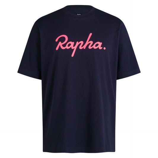 Men's Logo T-Shirt Dark Navy/High-Vis Pink