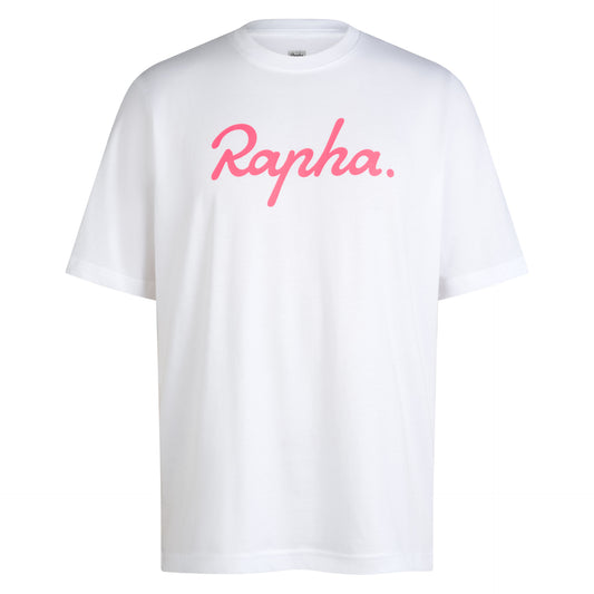 Men's Logo T-Shirt White/High-Vis Pink