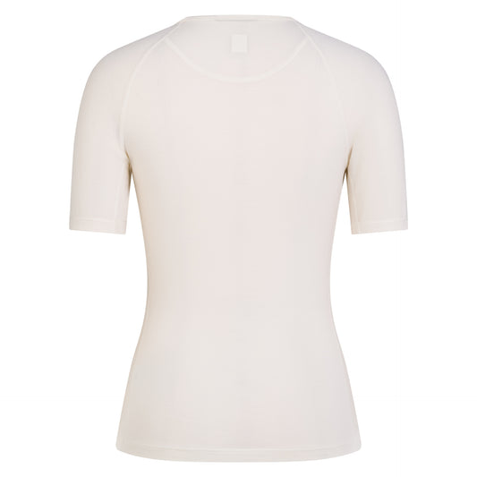 Women's Merino Base Layer Short Sleeve Cream/White