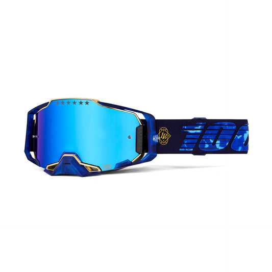 ARMEGA Goggle LE Bruni Navy Blue/Gold - Mirror Blue