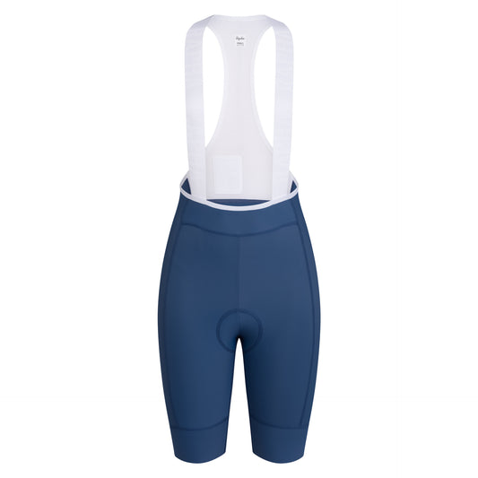 Women's Pro Team Training Bib Shorts Regular Denim Blue/White