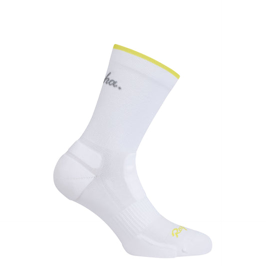 Brevet Socks White/Chartreuse