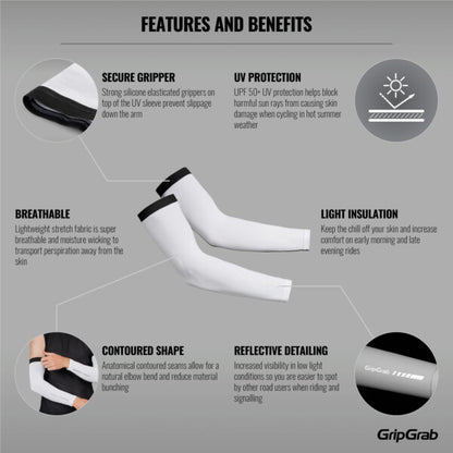 GripGrab UV Sleeves 50+ SPF S Black