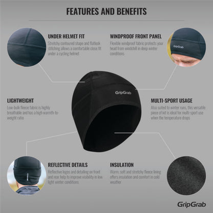 GripGrab Thermo Windproof Winter Skull Cap