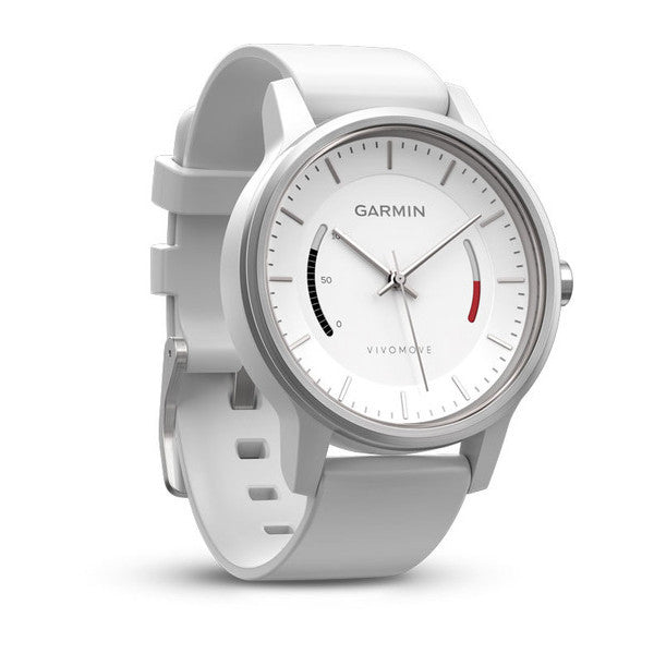 Garmin Vivomove Sport - All Day Activity Tracker White - Stylish Analog Face