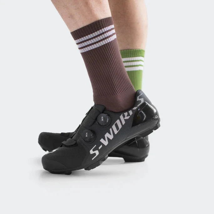 Ten Speed Hero "All Road" Striped Ribbed Crew Socks