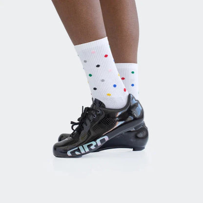 Ten Speed Hero Polka Dot Ribbed Crew Socks