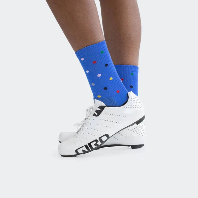 Ten Speed Hero Polka Dot Ribbed Crew Socks