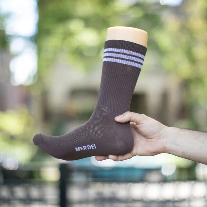 Ten Speed Hero "All Road" Striped Ribbed Crew Socks