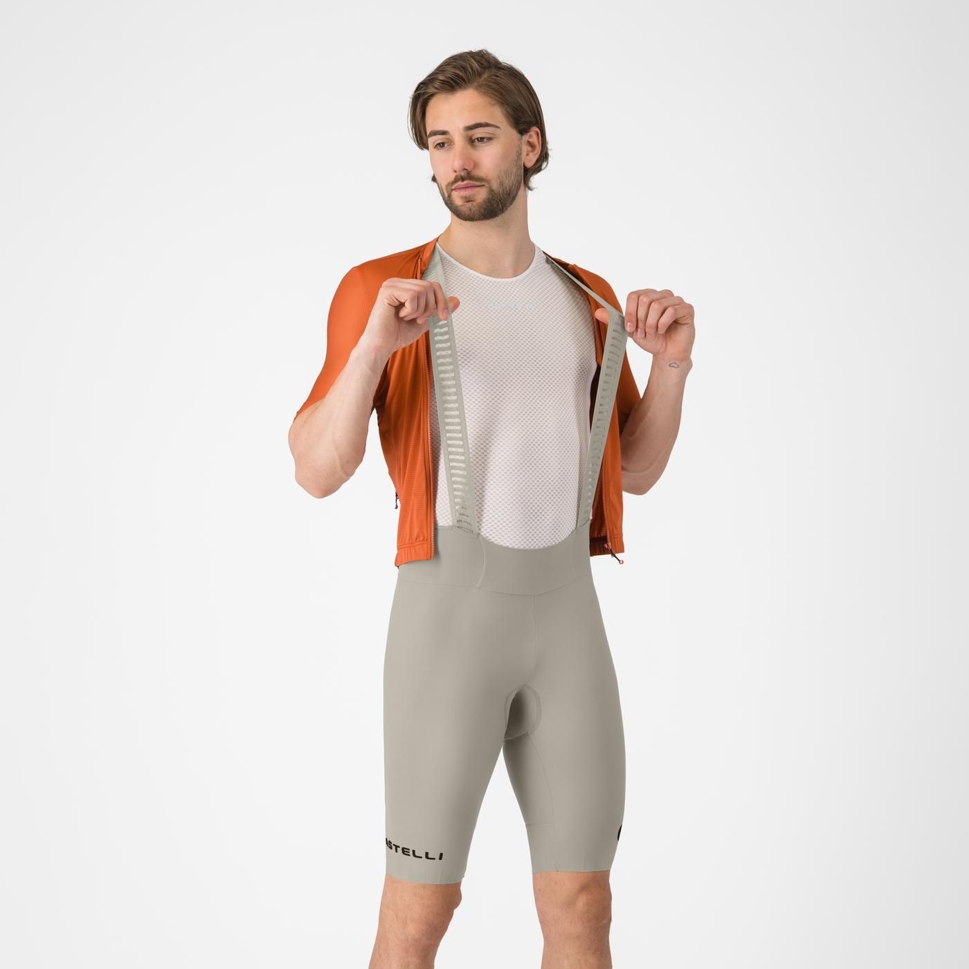 カステリ メンズ エスプレッソ 2 ビブショーツ | Cycle Closet