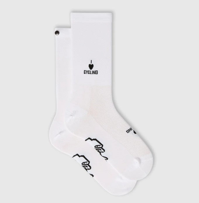 Fingers Crossed Iconic I Love Cycling Sock