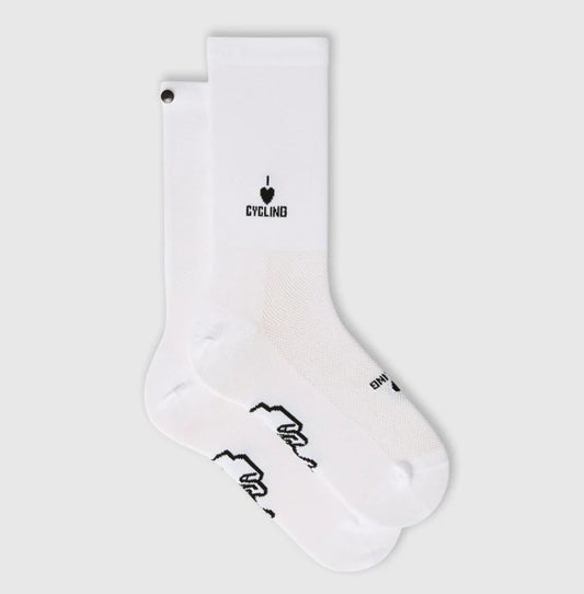 Fingers Crossed Iconic I Love Cycling Sock