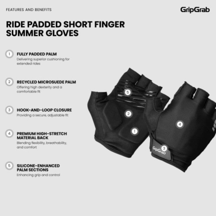 GripGrab Ride padded Summer Gloves