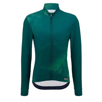 Santini Men's Pure Dye Thermal Long Sleeve 4W Jersey