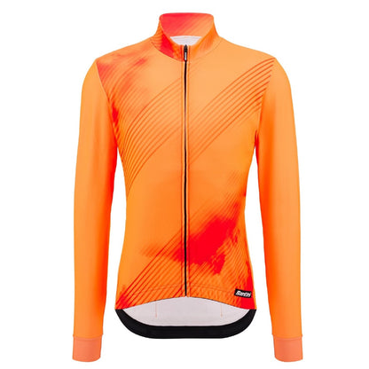 Santini Men's Pure Dye Thermal Long Sleeve 4W Jersey