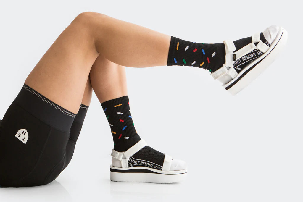 Ten Speed Hero Sprinkles Ribbed Crew Socks